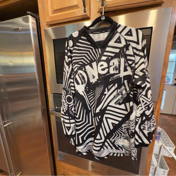 ONEAL Mayhem MX Motorcross Black and White Jersey ‎ Large - Picture 6 of 12